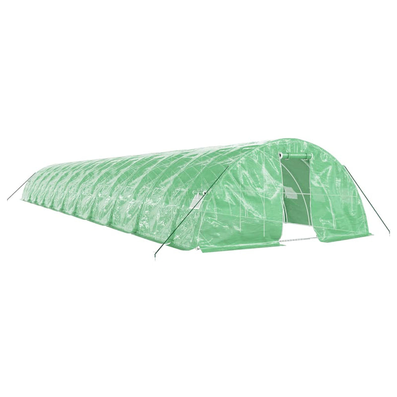 vidaXL zöld acélvázas melegház 110 m² 22 x 5 x 2,3 m