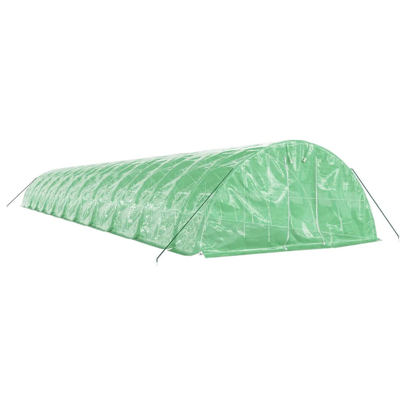 vidaXL zöld acélvázas melegház 110 m² 22 x 5 x 2,3 m