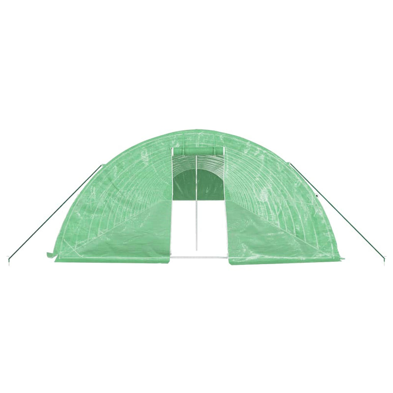 vidaXL zöld acélvázas melegház 110 m² 22 x 5 x 2,3 m