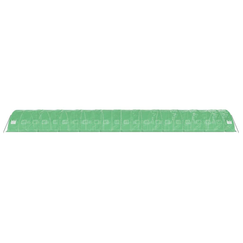 vidaXL zöld acélvázas melegház 110 m² 22 x 5 x 2,3 m