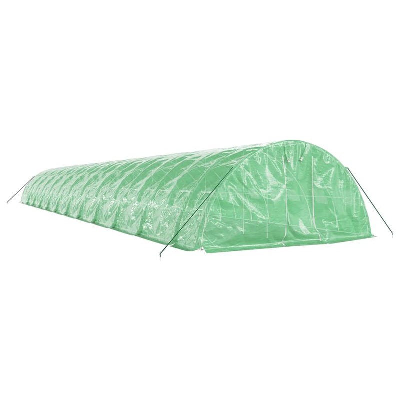vidaXL zöld acélvázas melegház 120 m² 24 x 5 x 2,3 m