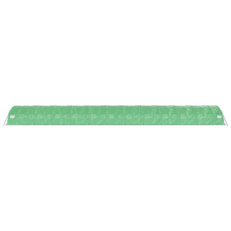 vidaXL zöld acélvázas melegház 120 m² 24 x 5 x 2,3 m