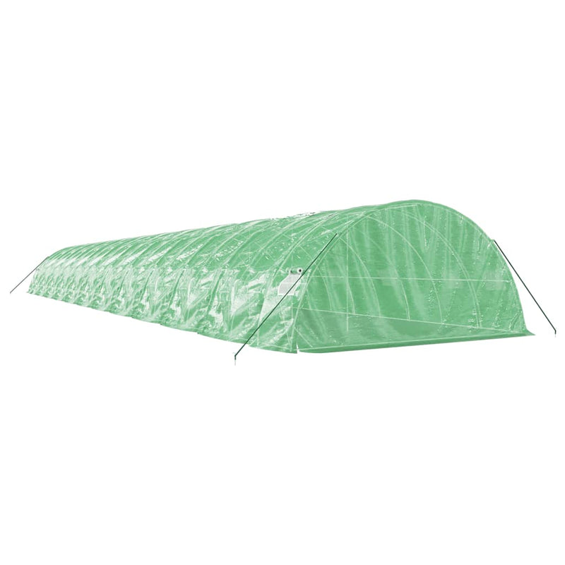 vidaXL zöld acélvázas melegház 120 m² 24 x 5 x 2,3 m