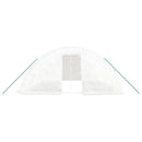 vidaXL fehér acélvázas melegház 30 m² 6 x 5 x 2,3 m