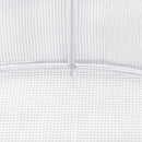 vidaXL fehér acélvázas melegház 50 m² 10 x 5 x 2,3 m