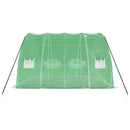 vidaXL zöld üvegház acélvázzal 24 m² 6x4x2,85 m