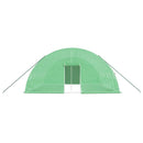 vidaXL zöld acélvázas melegház 36 m² 6 x 6 x 2,85 m