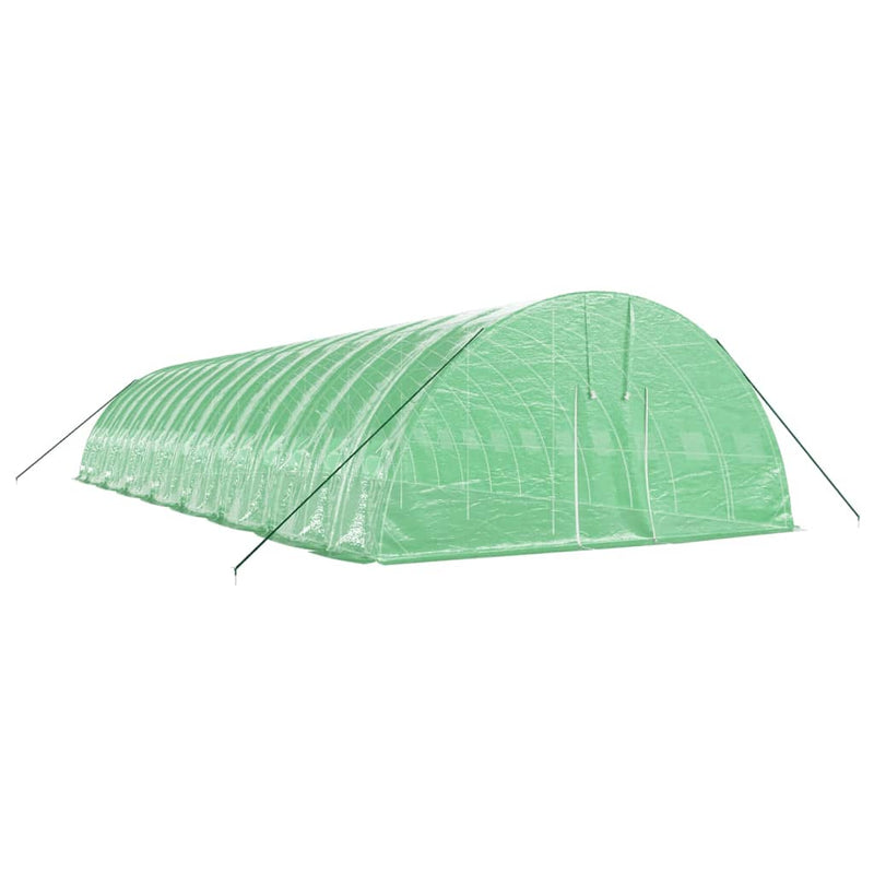 vidaXL zöld acélvázas melegház 96 m² 16 x 6 x 2,85 m
