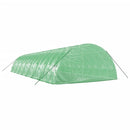 vidaXL zöld acélvázas melegház 96 m² 16 x 6 x 2,85 m