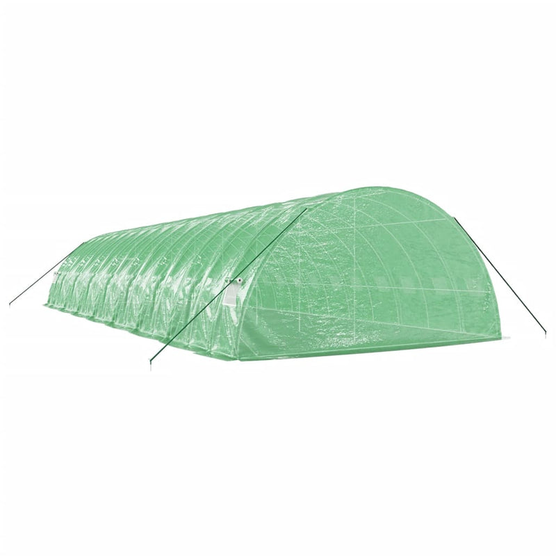 vidaXL zöld acélvázas melegház 96 m² 16 x 6 x 2,85 m