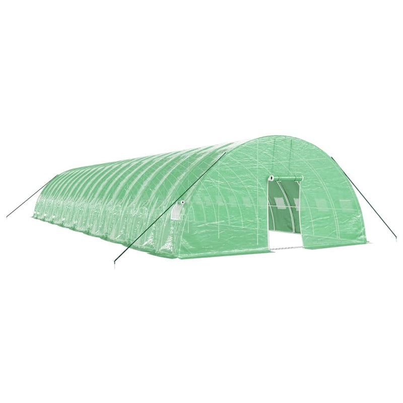 vidaXL zöld acélvázas melegház 108 m² 18 x 6 x 2,85 m