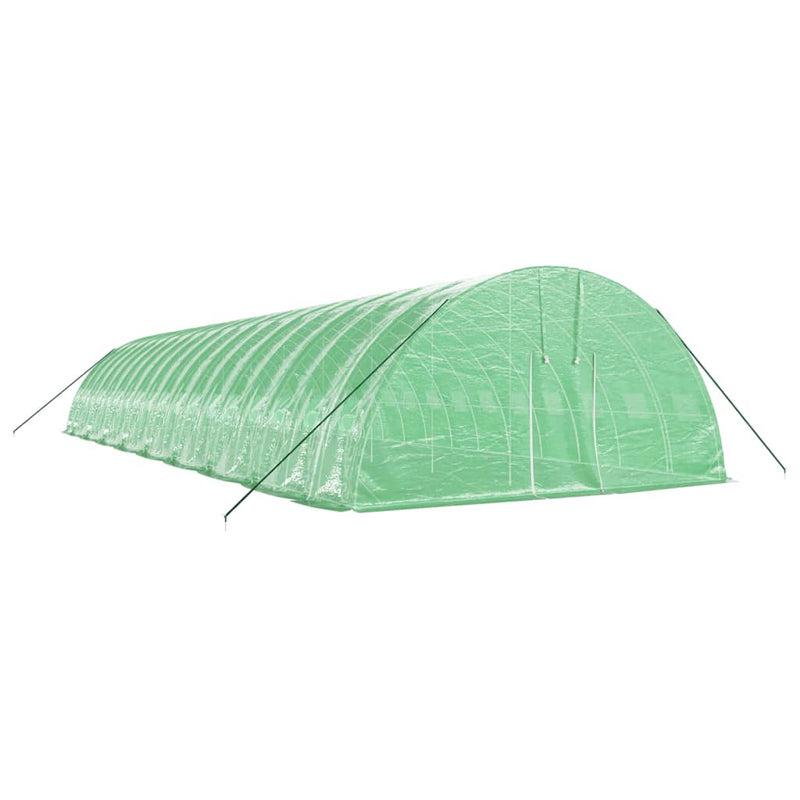 vidaXL zöld acélvázas melegház 108 m² 18 x 6 x 2,85 m