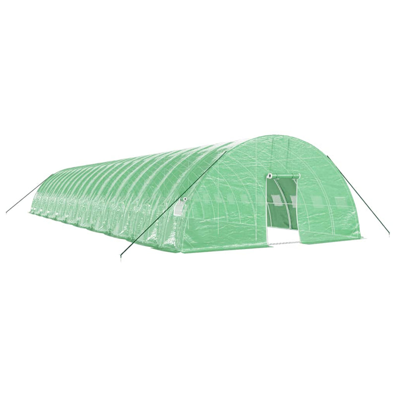 vidaXL zöld acélvázas melegház 120 m² 20 x 6 x 2,85 m