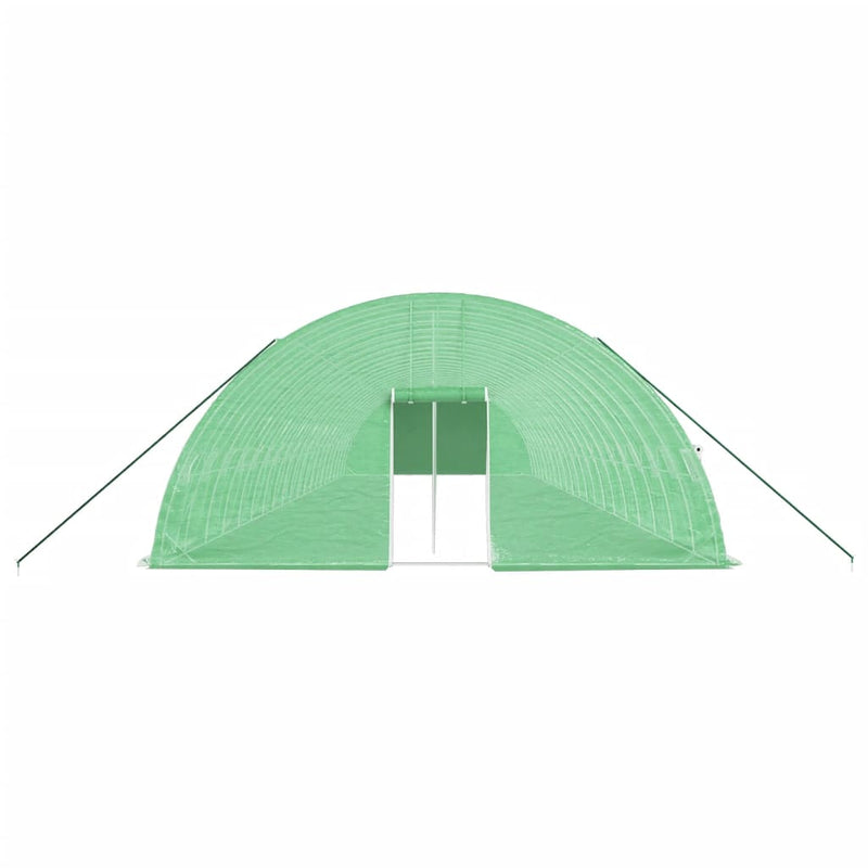 vidaXL zöld acélvázas melegház 120 m² 20 x 6 x 2,85 m