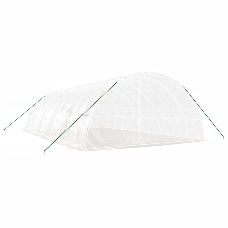 vidaXL fehér acélvázas melegház 60 m² 10 x 6 x 2,85 m