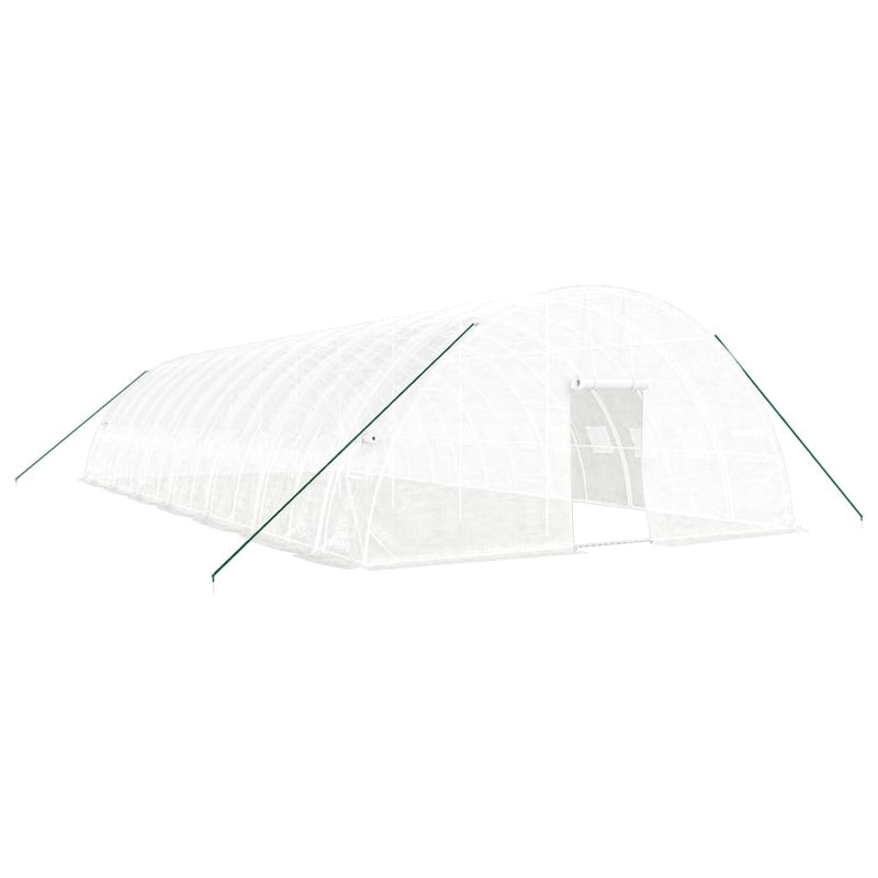 vidaXL fehér acélvázas melegház 84 m² 14x6x2,85 m
