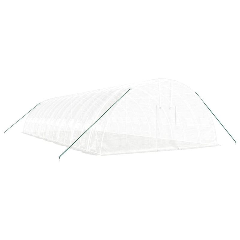 vidaXL fehér acélvázas melegház 84 m² 14x6x2,85 m