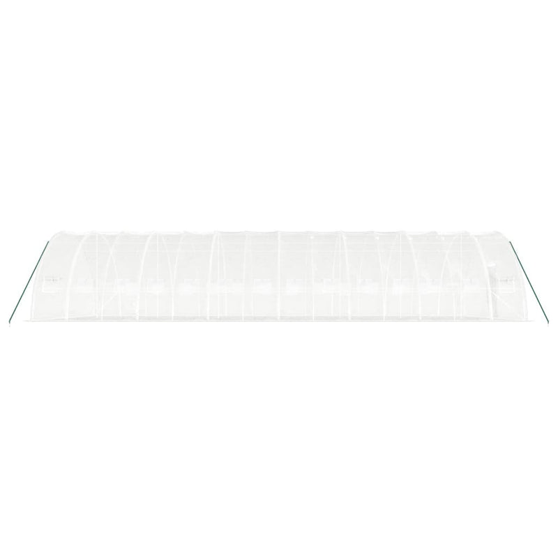 vidaXL fehér acélvázas melegház 84 m² 14x6x2,85 m