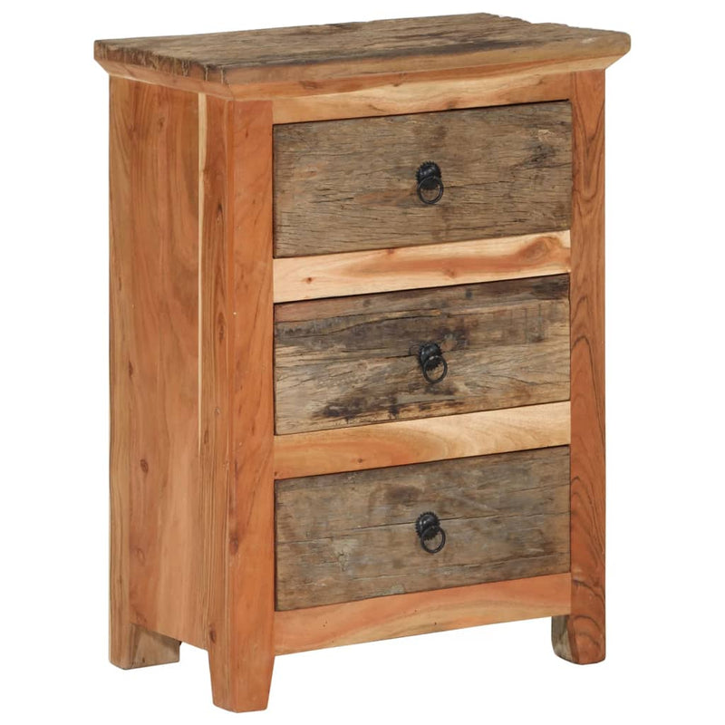 vidaXL tömör akácfa tálalószekrény 55x33x75 cm