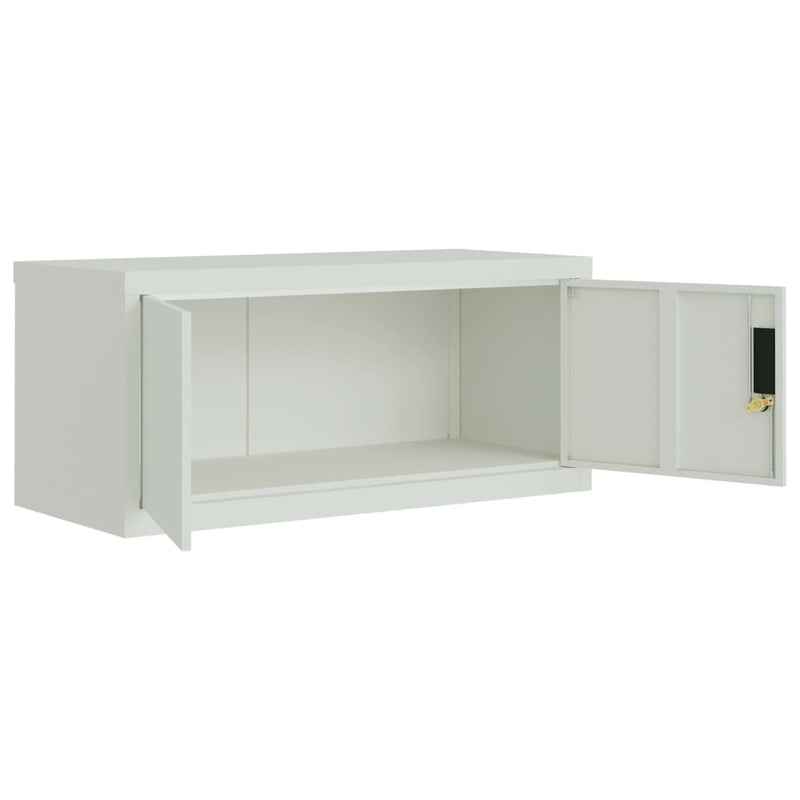 vidaXL világosszürke acél irattartó szekrény 90x40x145 cm