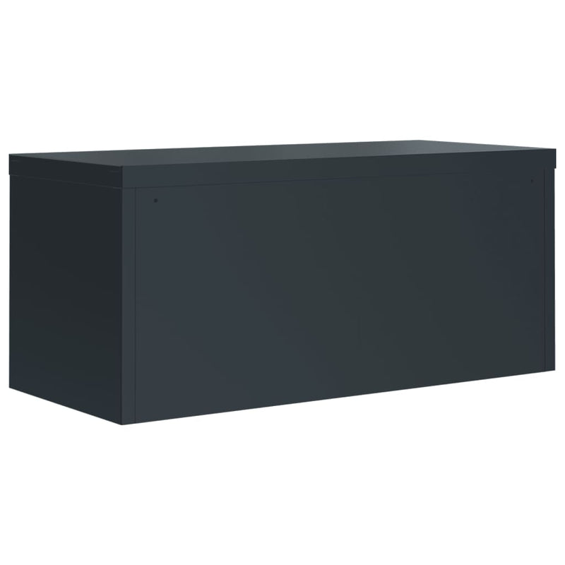 vidaXL antracitszürke acél irattartó szekrény 90x40x145 cm