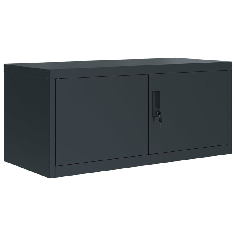 vidaXL antracitszürke acél irattartó szekrény 90x40x220 cm