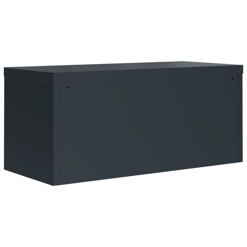 vidaXL antracitszürke acél irattartó szekrény 90x40x220 cm
