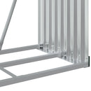 vidaXL zöld horganyzott acél rönktartó 80 x 45 x 120 cm