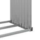 vidaXL világosszürke horganyzott acél rönktartó 120 x 45 x 210 cm