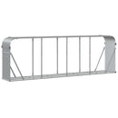vidaXL világosszürke horganyzott acél fatörzstartó 300 x 45 x 100 cm