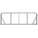 vidaXL világosszürke horganyzott acél fatörzstartó 300 x 45 x 100 cm