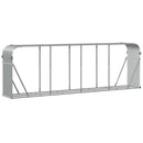 vidaXL világosszürke horganyzott acél fatörzstartó 300 x 45 x 100 cm