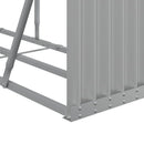 vidaXL világosszürke horganyzott acél fatörzstartó 300 x 45 x 100 cm