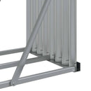vidaXL világosszürke horganyzott acél fatörzstartó 300 x 45 x 100 cm
