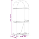 vidaXL antracit színű horganyzott acél fatörzstartó 80 x 45 x 190 cm
