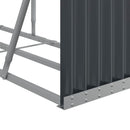 vidaXL antracitszürke horganyzott acél rönktartó 300 x 45 x 100 cm