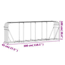 vidaXL antracitszürke horganyzott acél rönktartó 300 x 45 x 100 cm