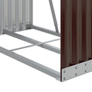 vidaXL barna horganyzott acél rönktartó 80x45x100 cm