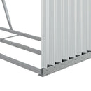 vidaXL ezüstszínű horganyzott acél rönktartó 120 x 45 x 210 cm