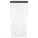 vidaXL kivehető belsővel rendelkező fehér virágtartó 11/26,5 l PP rattan
