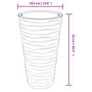 vidaXL kivehető belső antracit színű virágtartó 8/22 L PP barázdált mintázatú