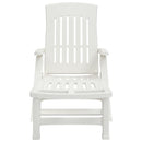 vidaXL fehér PP összecsukható napozóágy kerekekkel