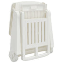 vidaXL fehér PP összecsukható napozóágy kerekekkel