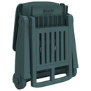 vidaXL zöld PP összecsukható napozóágy kerekekkel