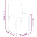 vidaXL 2 db antracitszürke polipropilén kerti szék 50 x 46 x 80 cm