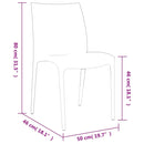 vidaXL 2 db krémszínű polipropilén kerti szék 50 x 46 x 80 cm