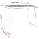 vidaXL antracitszürke fa hatású PP kempingasztal 79x56x64 cm