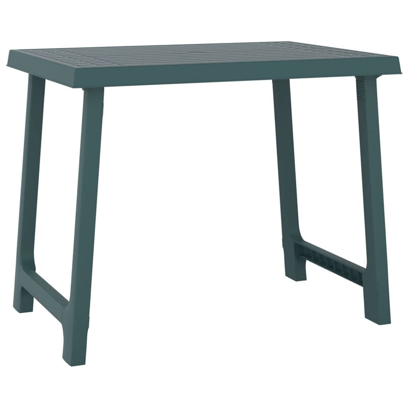 vidaXL zöld fa hatású PP kempingasztal 79x56x64 cm