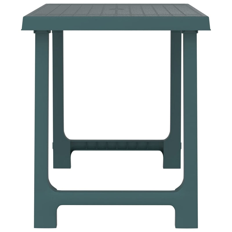 vidaXL zöld fa hatású PP kempingasztal 79x56x64 cm