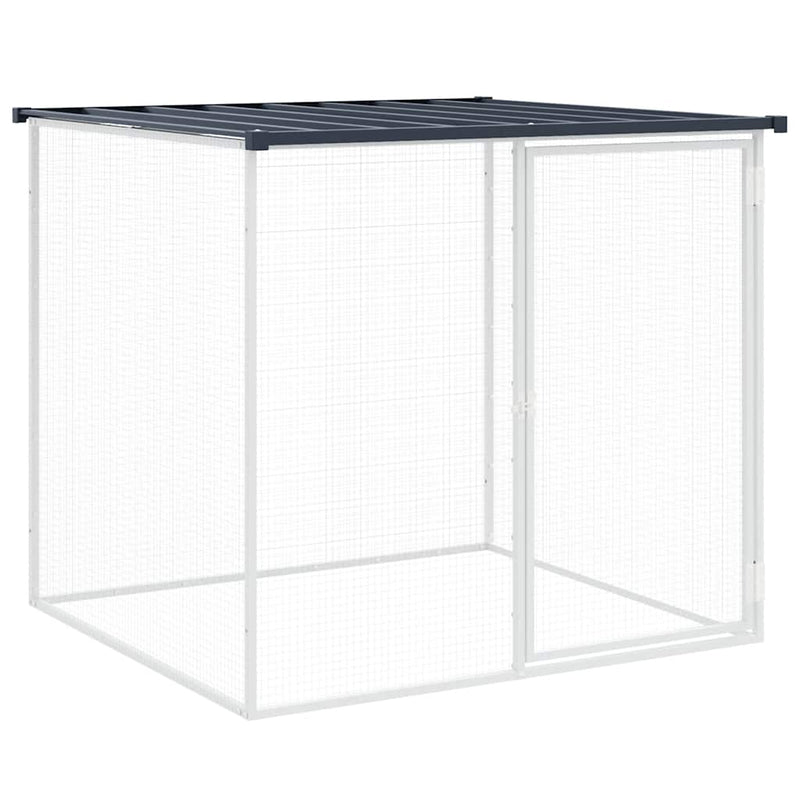 vidaXL antracitszürke horganyzott acél tyúkketrec tetővel 103x98x90 cm